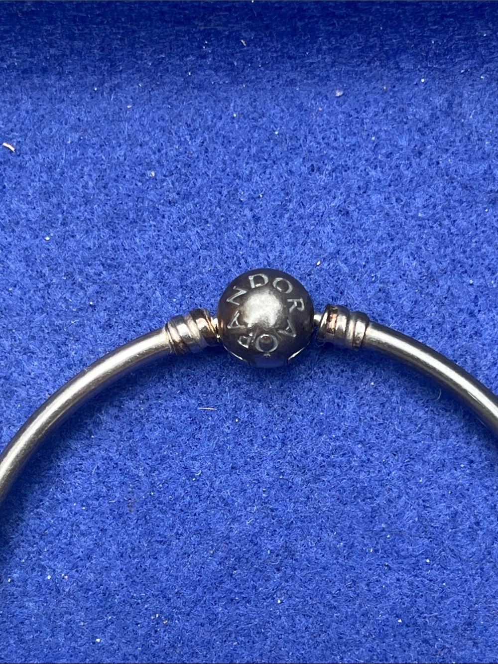 Pandora Oxidized Silver Bangle Bracelet - Picture 4 of 5